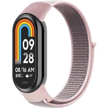 HTstore Xiaomi Uyumlu  Mi Band 9 Htstore Krd-03 Hasır Kordon-Pink Sand