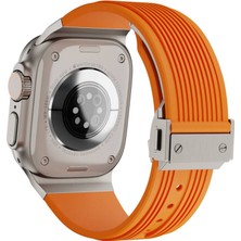 Techno Guru Apple Watch 44MM KRD-113 Spor Görünümlü Silikon Kordon