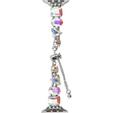 Watch 7 41MM Htstore KRD-115 Renkli Taş Tasarımlı Kordon-Colorful