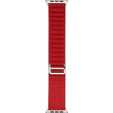 Mobify Apple Watch 38MM Metal Tokalı Örgü Yapılı Hasır Naylon Kordon KRDBAND74