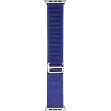 Mobify Apple Watch 7 41MM Metal Tokalı Örgü Yapılı Hasır Naylon Kordon KRDBAND74