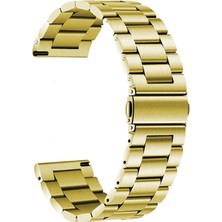 Mobify Samsung Galaxy Watch Active 2 40MM Katmalamı Klasik Görünümlü Ayarlanabilir Metal Kordon (20MM) Krd BAND04