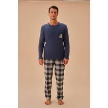Suwen Forest Erkek Pijama Takımı M Beden Desenli Konforlu ve Şık Tasarım