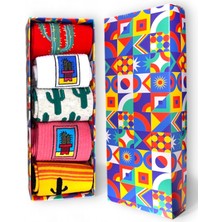 Hanse Socks 5'li Çöl Kaktüsü Desenli Çorap Seti
