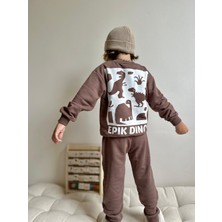 Jolly Kids Erkek Çocuk Yazı Baskılı Sweatshirt Takım