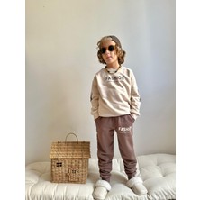 Jolly Kids Erkek Çocuk Fashion Yazı Baskılı Sweatshirt Takım