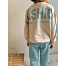 Jolly Kids Erkek Çocuk Fashion Yazı Baskılı Sweatshirt Takım