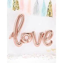 Pekshop Love ımza folyo balon rose büyük boy 65x108 cm