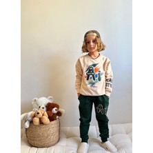Jolly Kids Erkek Çocuk Yazı Baskılı Sweatshirt Takım