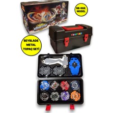 Toyfest Beyblade Metal Assembled Gyro Tool Box Bb - 888 - Yeni Nesil Çantalı Beyblade Metal Topaç 8 Li Set