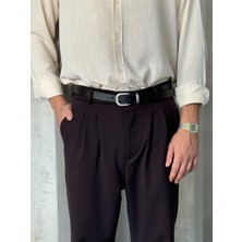 HYMAN Erkek Pileli Baggy Kalıp Kumaş Pantolon
