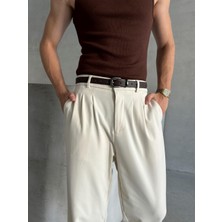 HYMAN Erkek Pileli Baggy Kalıp Kumaş Pantolon