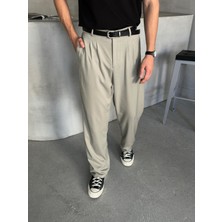 HYMAN Erkek Pileli Baggy Kalıp Kumaş Pantolon