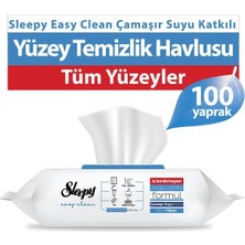 Sleepy Easy Clean Çamaşır Suyu Katkılı Yüzey Temizlik Havlusu 100 Yaprak