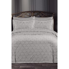 Çeyiz Diyarı Çeyizdiyarı Lucca 3 Parça Pike Takımı Gri