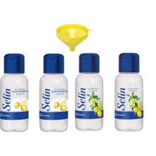 Selin 80° Limon Kolonyası 5 Lt Bidon + 4 Adet 35 ml Mini Kolonya + Dolum Hunisi