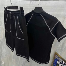 Range Store Unisex Karoyaka Dikişli Şortlu Takım - Siyah