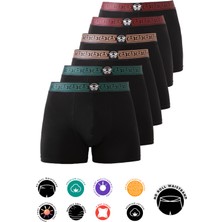 Du&Me Premium Erkek Boxer Pamuklu Likralı, Esnek Yapı, Şık Hediyelik Eşya 6 Adet