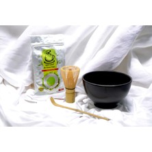 En Yeşil Çay Matcha Çayı Bambu Whisk Matcha Kasesi Bambu Kaşık Matcha Seremoni Seti ( Saf Matcha)