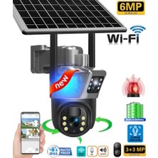 Ventus Mkwf I6mp Dual Lens Solar Kamera Güneş Enerjili Gece Görüş Wifi