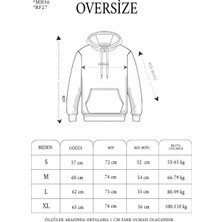Unisex Üç Iplik Kapşonlu Nakışlı Sweatshirt - Kahve