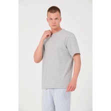 Range Store Düz Biskilet Yaka Oversize T-shirt - Gri -