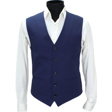 Mentor Regalo Erkek Yelek V Yaka Lacivert Ekose 50649