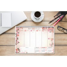 Express Planner 2025 Takvim A4 Ebat 53 Haftalık Planlayıcı Sakura