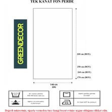 Greendecor Gökkuşağı Desenli Dijital Baskılı  Tek Kanat Mandala   Fon Perde