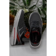 Kinetix Calton Pu Gri Siyah Rahat Hafif Erkek Spor Ayakkabı