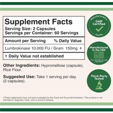 Double Wood Lumbrokinase Enzymes 120 Capsul