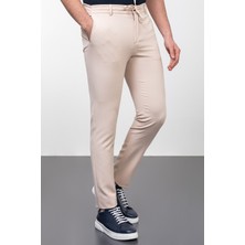 Düz Super Slim Fit İpli Erkek Pantolon