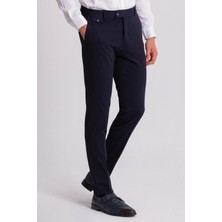 Düz Lacivert Renk Slim Fit Klasik Erkek Pantolon