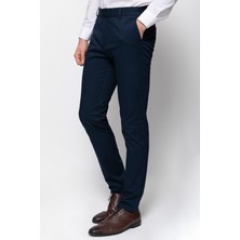 Düz Lacivert Renk Super Slim Fit Erkek Pantolon