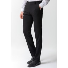 Düz Siyah Renk Slim Fit Klasik Erkek Pantolon