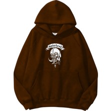 Dogfish Motörhead Baskılı Oversize Kahverengi Renk 3 Iplik Sweatshirt