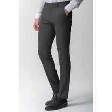 Düz Antrasit Rengi Slim Fit Klasik Erkek Pantolon