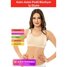 Yeni Sezon Rahat Sıkılaştırıcı Toparlayıcı Şekillendirici Kadın Dikişsiz Kalın Askılı Pedli Bustiyer