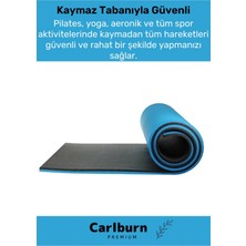 Carlburn Konfor Modeli Çift Taraflı Kaymaz Silinebilir Pilates Meditasyon Minderi 10 mm Mat