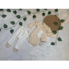 Lion Kids Erkek 3-6 Ay Somon Unisex Erkek Bebek Pamuk 3lü Zıbın Set