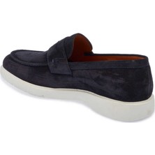 Tergan  Lacivert Hakiki Süet Deri Erkek Loafer - E24I1AY56785-D44