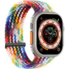 Microsonic Apple Watch Series 10 42MM Kordon, (Small Size, 127MM) Knitted Fabric Single Loop Pride Edition