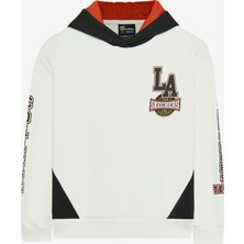 Skechers B Lw Fleece Hoodie Sweatshirt Büyük Erkek Çocuk Offwhite Sweatshirt Sk242050-102