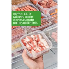 Grimor Life 7 Li Sızdırmaz Buzdolabı Içi Düzenleyici Buzluk Derin Dondurucu Saklama Kabı- Et Kıyma Et Suyu