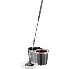 Mediterian Sillgech 360 Dynamik Mop Black Edition Temizlik Seti 16LT Döner Başlıklı Paslanmaz Çelik Saplı