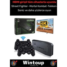 Game Stick 2.4g Kablosuz Çift Kol Retro Oyunlar 4K Game Stick 3500 Oyun Atari