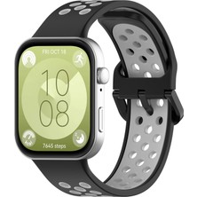 Puluzdg Huawei Watch Fit 3 Için Iki Renkli Silikon Watch Band (Yurt Dışından)