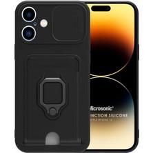 Microsonic Apple iPhone 16 Kılıf Multifunction Silicone Siyah