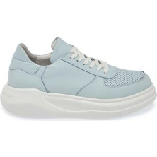 Tergan  Mavi Hakiki Deri Kadın Sneaker - K24I1AY67335-J61