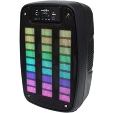 Mikrofonlu Rgb Ledli Bluetooth Hoparlör Usb-Tf-Fm